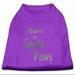Mirage - Screenprint Santa Paws Pet Shirt Purple Xxl (18) "Product Category: New Pet Products/Screenprint Santa Paws Pet Shirt"