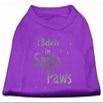 Mirage - Screenprint Santa Paws Pet Shirt Purple Xxl (18) "Product Category: New Pet Products/Screenprint Santa Paws Pet Shirt"