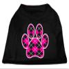 Argyle Paw Pink Design Print Dog Shirt Black XXL (18) view 1