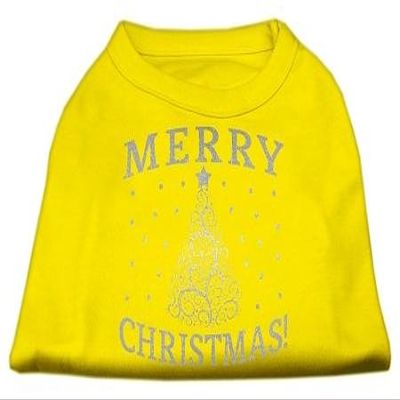 Shimmer Christmas Tree Dog Shirt Yellow Sm (10)