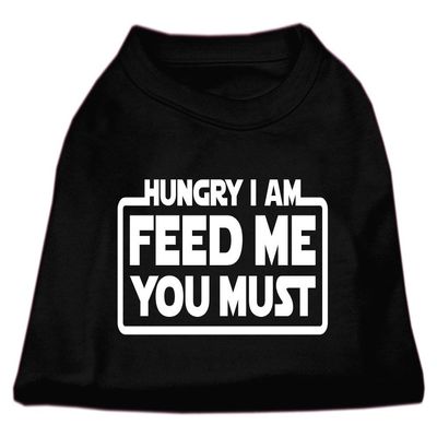 Hungry I am Design Print Dog Shirt Black XXXL (20)