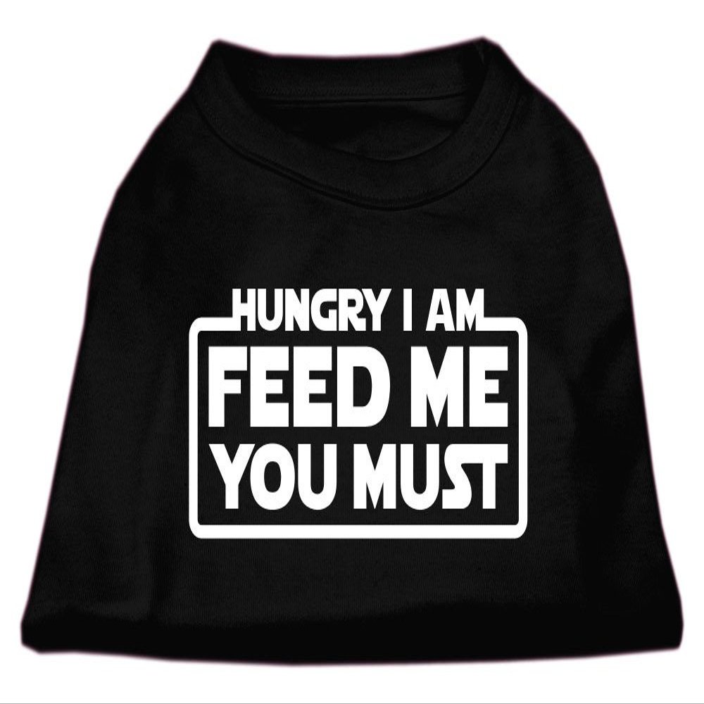 Hungry I am Design Print Dog Shirt Black XXXL (20)