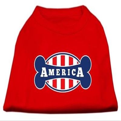 Bonely in America Design Print Dog Shirt Red XL (16)