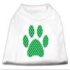 Green Swiss Dot Paw Design Print Dog Shirt White XXXL(20) view 1