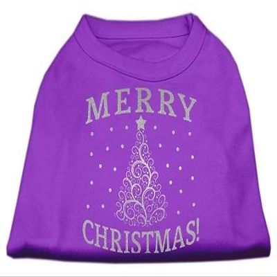 Shimmer Christmas Tree Dog Shirt Purple Sm (10)