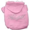 Angel Rhinestone Dog Hoodies Pink M (12) view 1
