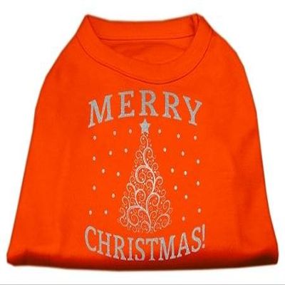 Shimmer Christmas Tree Dog Shirt Orange Sm (10)