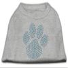 Blue Paw Rhinestud Rhinestone Dog Shirt Grey XS (8) view 1