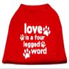 Love is a Four Leg Word Design Print Dog Shirt Red XS (8) view 1