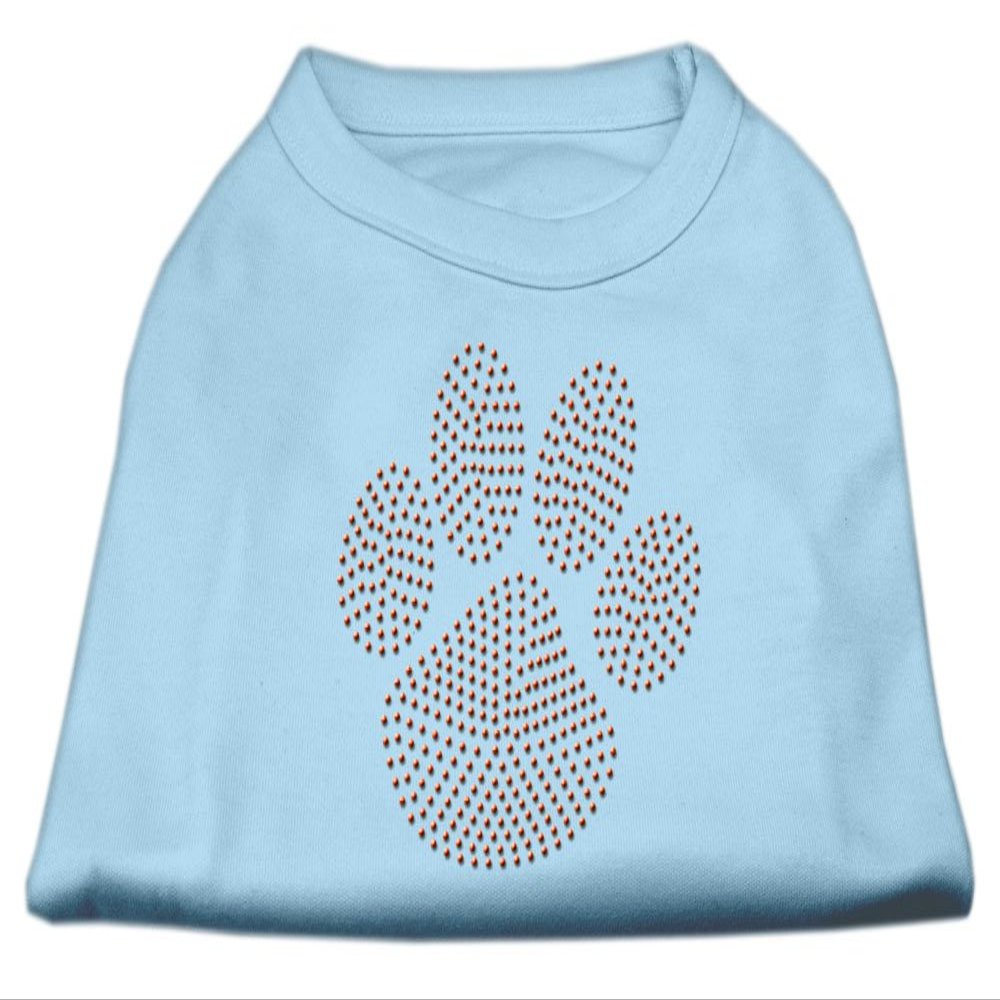 Mirage - Orange Paw Rhinestud Shirts Baby Blue Xl (16) "Product Category: Dog Shirts/Rhinestone Shirts - Orange Paw Rhinestud Shirts"