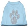 Mirage - Orange Paw Rhinestud Shirts Baby Blue Xl (16) "Product Category: Dog Shirts/Rhinestone Shirts - Orange Paw Rhinestud Shirts" view 1