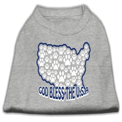 God Bless USA Design Print Dog Shirt Grey L (14)