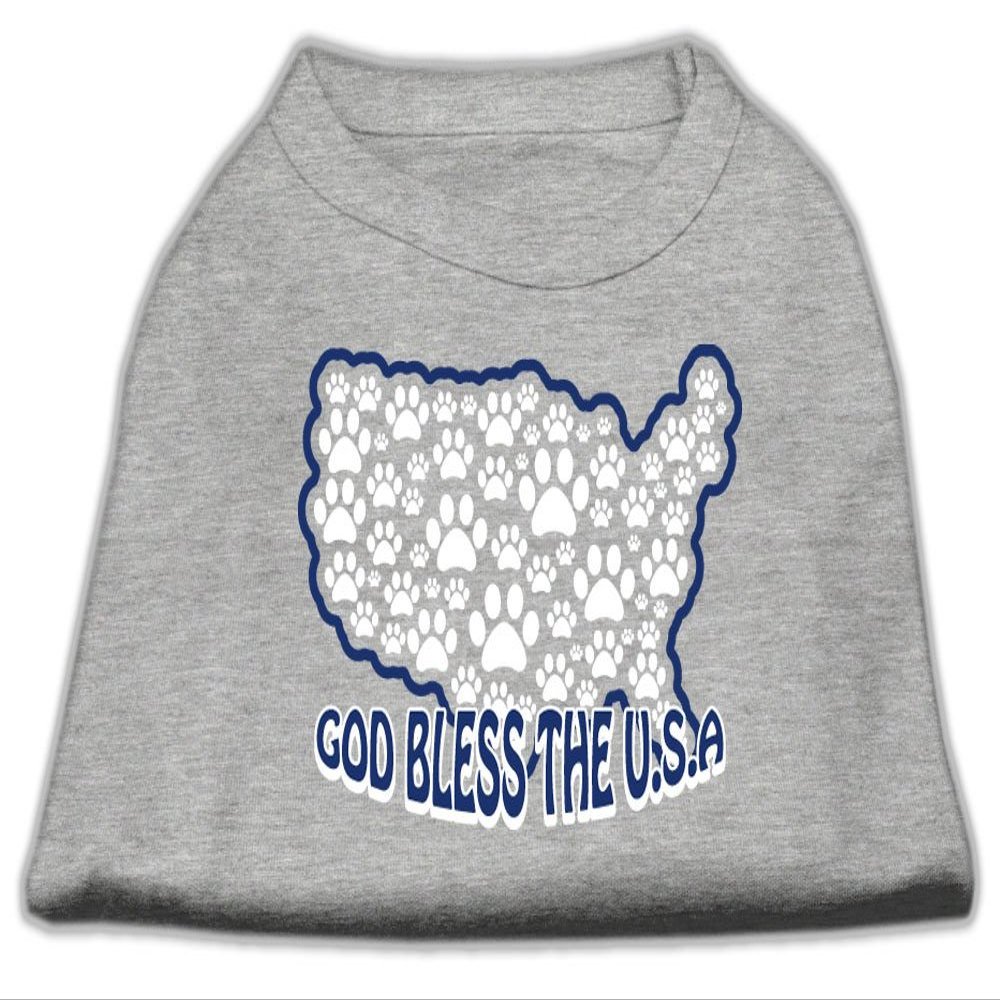 God Bless USA Design Print Dog Shirt Grey L (14)