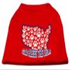God Bless USA Design Print Dog Shirt Red XS (8) view 1
