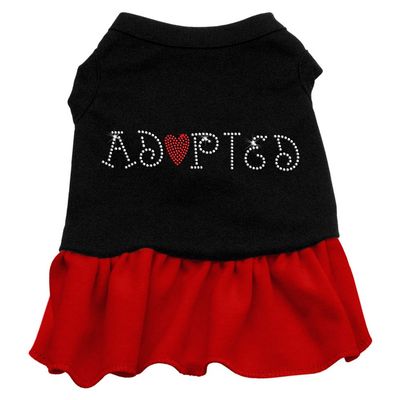 Adopted Dog Dresses Black with Red XS (8)