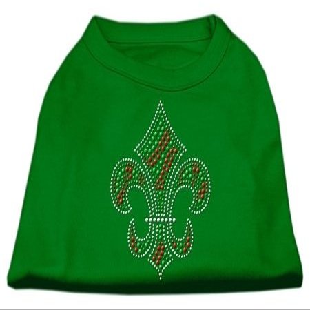 Mirage Pet Products Holiday Fleur de Lis Rhinestone Shirts Emerald Green Lg (14)