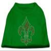 Mirage Pet Products Holiday Fleur de Lis Rhinestone Shirts Emerald Green Lg (14) view 1