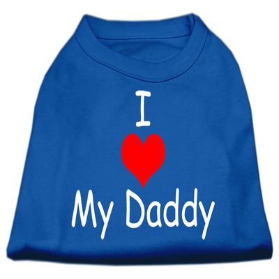 I Love My Daddy Design Print Dog Shirt Blue XS (8)