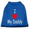I Love My Daddy Design Print Dog Shirt Blue XS (8) view 1
