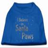 Mirage - Screenprint Santa Paws Pet Shirt Blue Lg (14) "Product Category: New Pet Products/Screenprint Santa Paws Pet Shirt" view 1