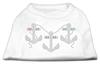 Mirage - Rhinestone Anchors Shirts White Xl (16) "Product Category: Dog Shirts/Rhinestone Shirts - Rhinestone Anchors Shirts" view 1