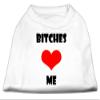 Mirage - Bitches Love Me Screen Print Shirts White Lg (14) "Product Category: Dog Shirts/Screen Print Shirts - Bitches Love Me Screen Print Shirts" view 1
