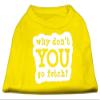 You Go Fetch Design Print Dog Shirt Yellow XS (8) view 1