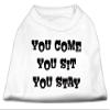You Come, You Sit, You Stay Design Print Dog Shirt White XL (16) view 1