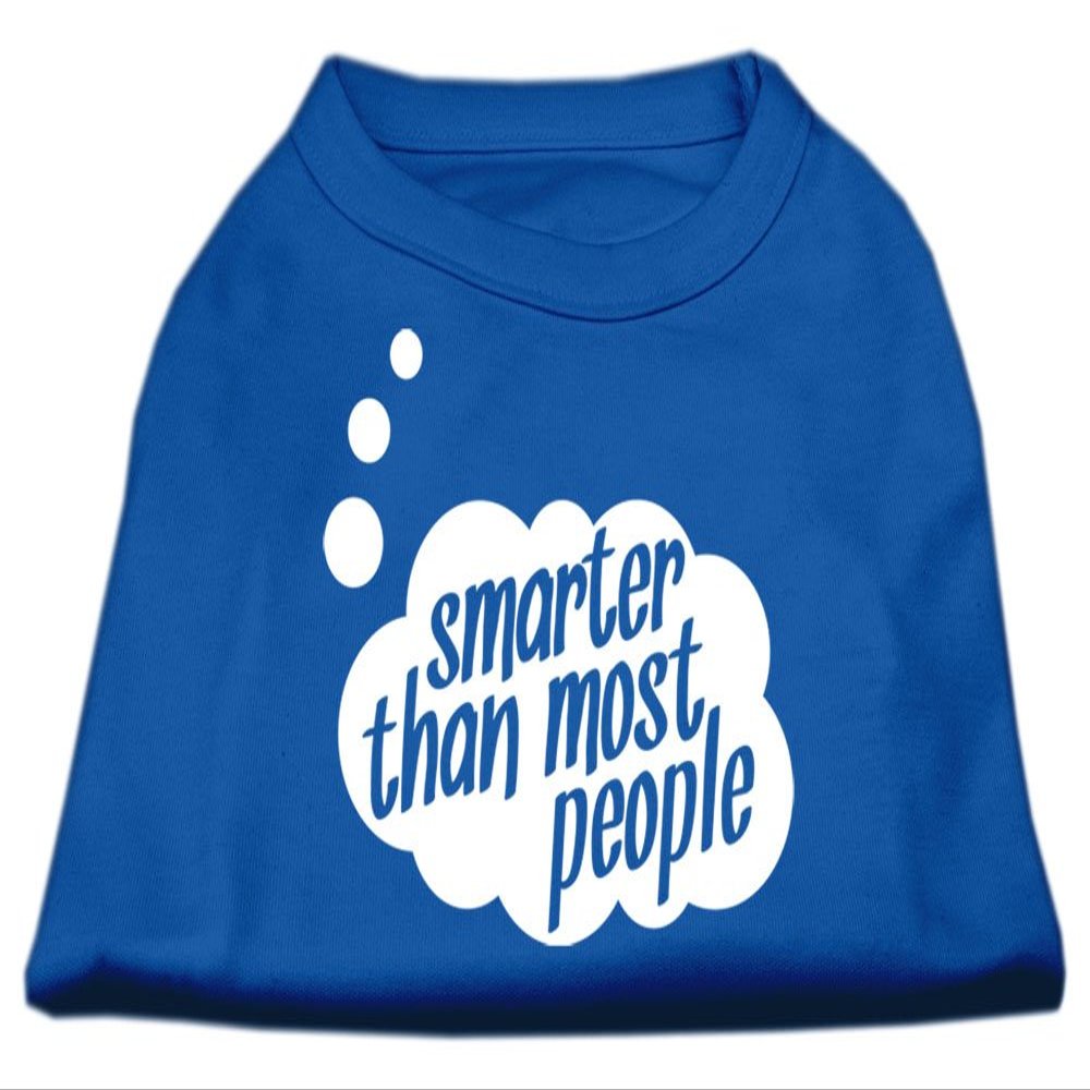 Mirage - Smarter Then Most People Screen Printed Dog Shirt Blue Xxxl (20) "Product Category: Dog Shirts/Screen Print Shirts - Smarter Then Most People Screen Printed Dog Shirt"