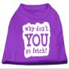 You Go Fetch Design Print Dog Shirt Purple XS (8) view 1