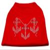 Anchors Rhinestone Dog Shirt Red XXXL(20) view 1