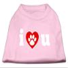I Love U Design Print Dog Shirt Light Pink Lg (14) view 1