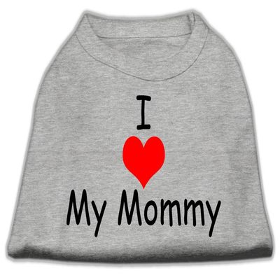 I Love My Mommy Design Print Dog Shirt Grey XXXL (20)