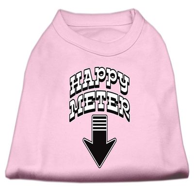 Mirage - Happy Meter Screen Printed Dog Shirt Light Pink Lg (14) "Product Category: Dog Shirts/Screen Print Shirts - Happy Meter Screen Printed Dog Shirt"