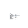 Diamond Wish 14k White Gold 3-Prong Martini Round Diamond SINGLE STUD Earring (1/4 cttw, H-I, I1-I2) view 2