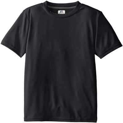 Russell Athletic Boy's 8-20 Youth Short Sleeve Perfect Top, Black, Large