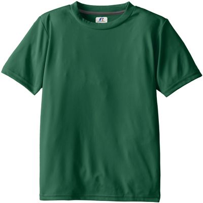 Russell Athletic Boy's 8-20 Youth Short Sleeve Perfect Top, Dark Green, Small