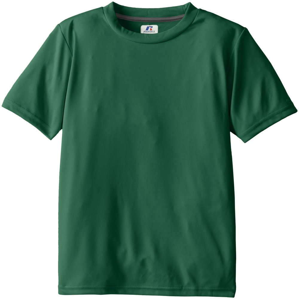 Russell Athletic Boy's 8-20 Youth Short Sleeve Perfect Top, Dark Green, Small