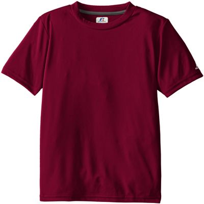 Russell Athletic Boy's 8-20 Youth Short Sleeve Perfect Top, Maroon, Medium