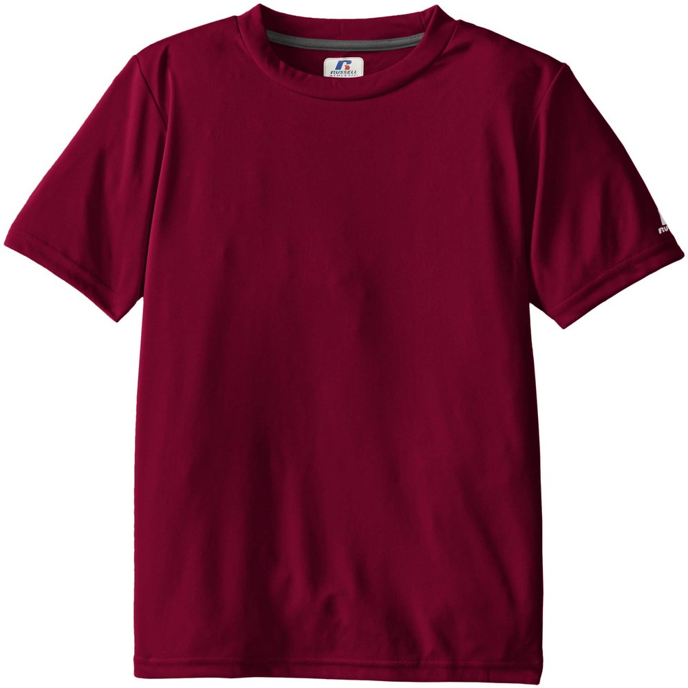 Russell Athletic Boy's 8-20 Youth Short Sleeve Perfect Top, Maroon, Medium