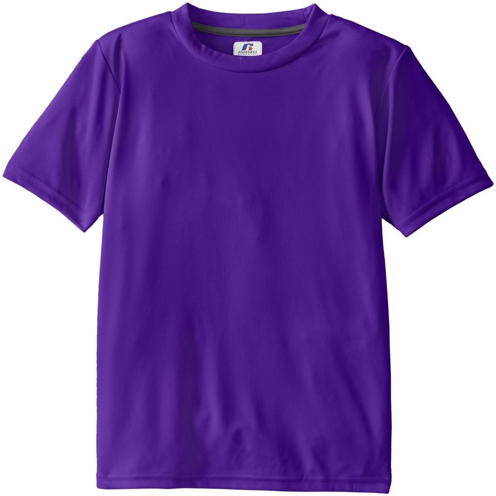 Russell Athletic Boy's 8-20 Youth Short Sleeve Perfect Top, Purple, X-Large