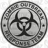 1 - 10" Zombie Outbreak Response Team Decal Brushed Metal view 1