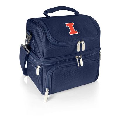 NCAA Illinois Fighting Illini Pranzo Lunch Bag - Insulated Lunch Box with Picnic Set - Lunch Cooler Bag