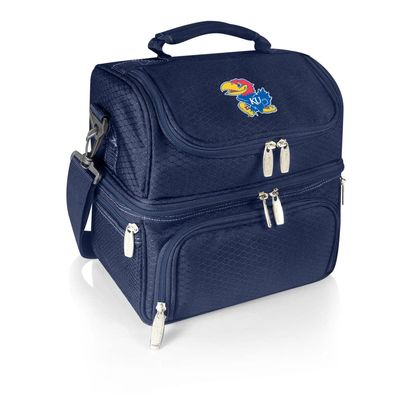 NCAA Kansas Jayhawks Pranzo Lunch Bag - Insulated Lunch Box with Picnic Set - Lunch Cooler Bag