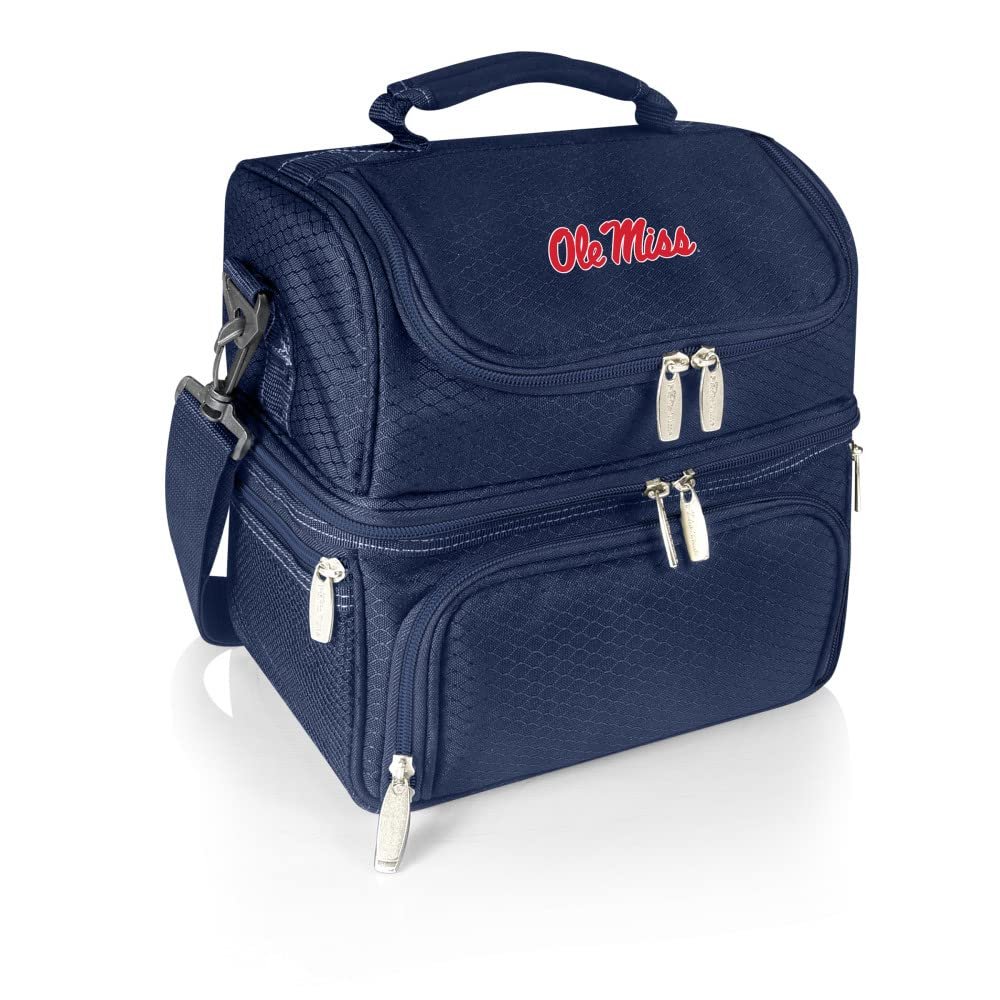 NCAA Ole Miss Rebels Pranzo Lunch Bag - Insulated Lunch Box with Picnic Set - Lunch Cooler Bag
