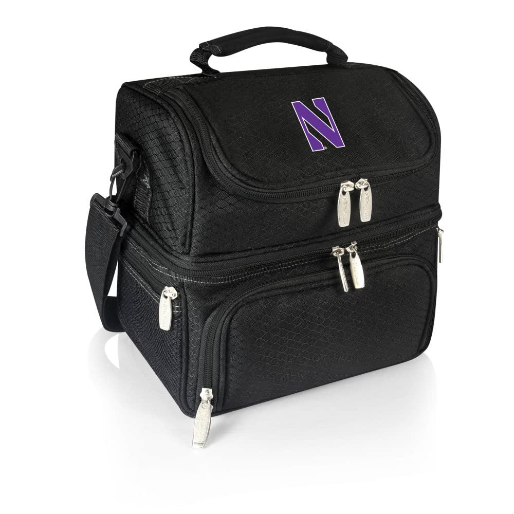 NCAA Northwestern Wildcats Pranzo Lunch Bag - Insulated Lunch Box with Picnic Set - Lunch Cooler Bag