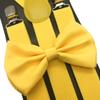 4everStore Unisex Bow Tie & Suspender Sets, Yellow view 1