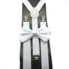 4everStore Unisex Bow Tie & Suspender Sets, White view 2