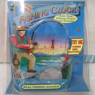 Fun-Damental Fishing Clock With Real Fishing Action and Sounds