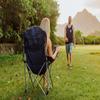 PICNIC TIME NCAA West Virginia Mountaineers Reclining Camp Chair - Beach Chair for Adults - Sports Chair with Carry Bag, (Navy Blue with Gray Accents) view 2